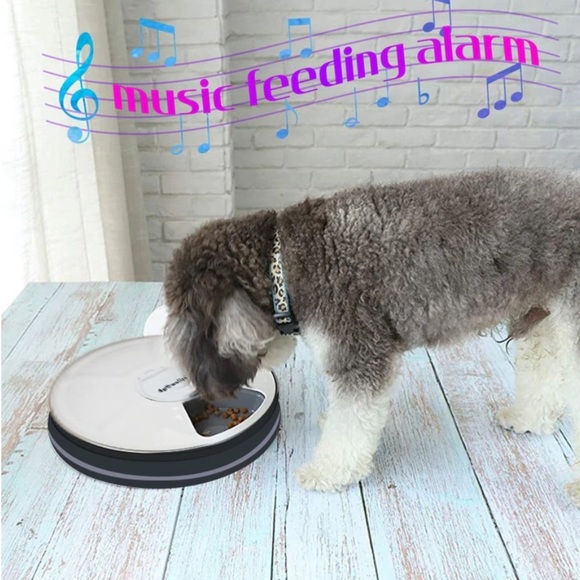Automatic Pet Feeder, Auto Food Dispenser with 6 Meals, Digital Timer, Music - Picture 15 of 16